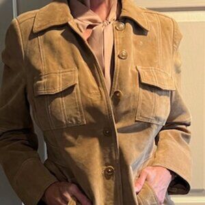 Women’s Mossimo 100% Real Leather Jacket Size M New w/o Tags (Safari Style)